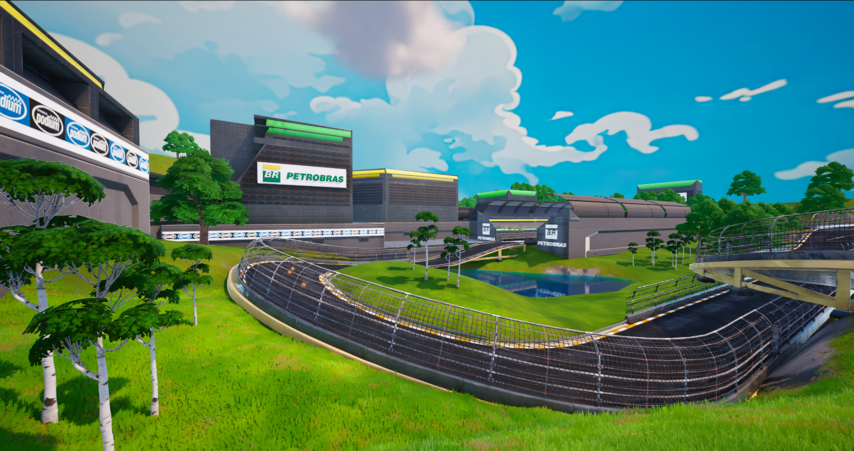 ilustração de pista de corrida